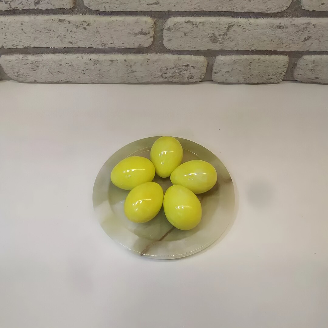 5 Polished Marble Eggs Set of Five Etsy