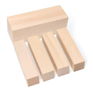 Premium Basswood Carving Blocks Set – 5 Pieces – Ideal for Wood Sculpting & Fine Detail Work