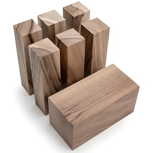 Walnut Carving Blocks - 7pc Set - Anatolian Wood for Beginners