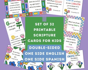 English & Spanish Scripture Cards for Kids (Digital Download)