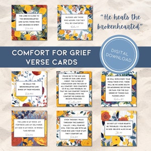 Grief Scripture Cards: KJV & NIV Verse Cards (Digital Download)