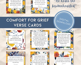 Grief Scripture Cards: KJV & NIV Verse Cards (Digital Download)