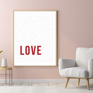 Corinthians LOVE Wall Art: Christian Scripture Print (Digital Download)
