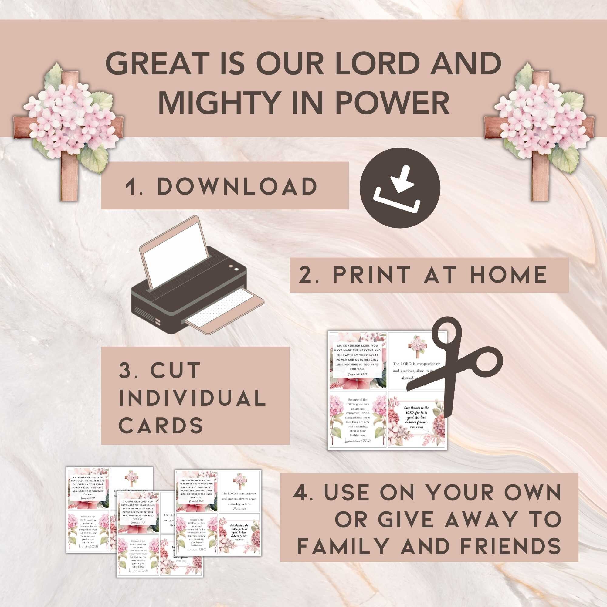 Praises of God Scripture Cards, KJV Scripture Cards, Scripture ...