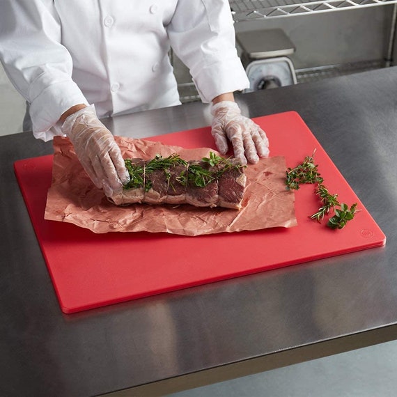 Colour Coded Chopping Board 1 inch Red - Raw Meat