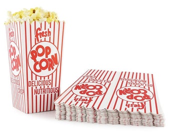 0.79/ 1.75 Oz Strong Paper Popcorn Box Bucket Cone Bags Party Boxes Cinema Movie Film Night Bag Funfair Birthday Disposable Cardboard Holder