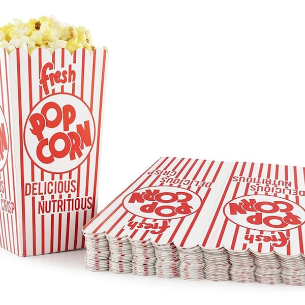 0.79/ 1.75 Oz Strong Paper Popcorn Box Bucket Cone Bags Party Boxes Cinema Movie Film Night Bag Funfair Birthday Disposable Cardboard Holder