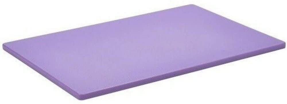 12 x 18 Purple Durable Plastic Cutting Board Rubber Corner Grips Prevent Slipping Color-Coded for HACCP Food Safety Compliance Measurement