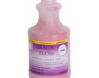 1.8KG - Cherry Flavour Tubs Bottle Professional Instant Cotton Candy Floss Maker Machine Sugar - 1814g - (7820)