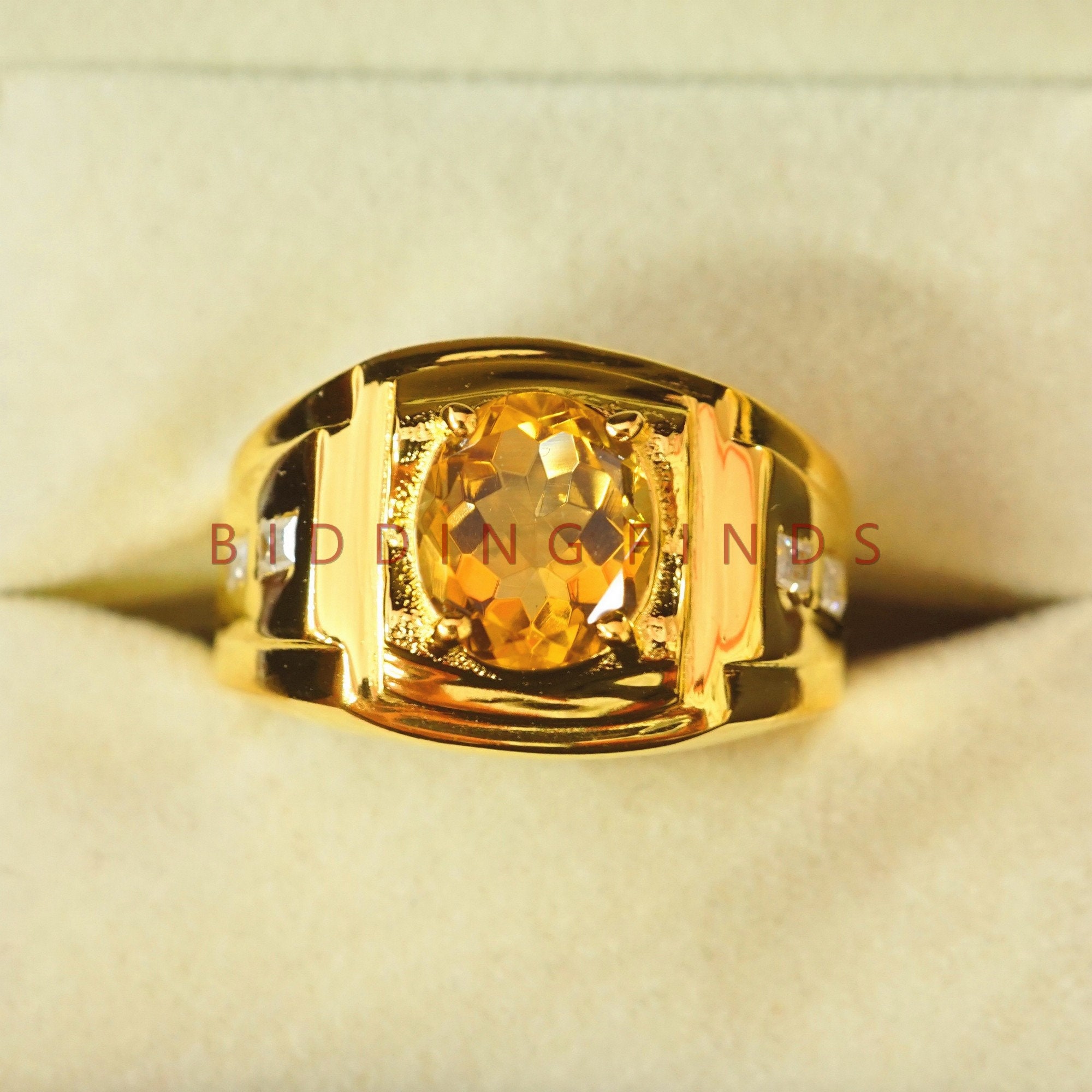 18k Yellow Gold Rings for Men for sale | eBay