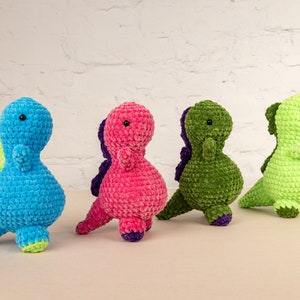 Plush Dinosaur Crochet Kit for Adults, Beginner Crochet Kit, Animal Amigurumi DIY Craft Kit