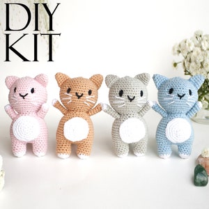 Cat Crochet Kit for Adults, Beginner Crochet Kit, Animal Amigurumi DIY Craft Kit