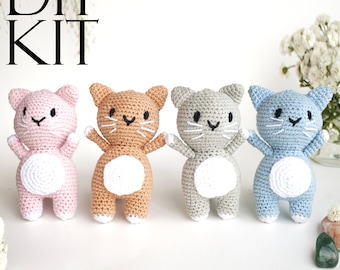 Cat Crochet Kit for Adults, Beginner Crochet Kit, Animal Amigurumi DIY Craft Kit