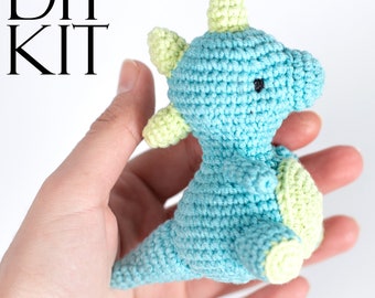 Dinosaur Crochet Kit for Adults, Beginner Crochet Kit, Animal Amigurumi DIY Craft Kit