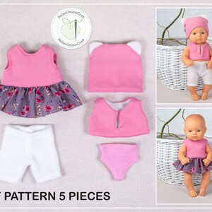 Sewing pattern Paola Reina 32 cm doll clothes (tutorial PDF file). 13 inch, DIY doll clothes, 5 pcs set, digital instant PDF sewing pattern
