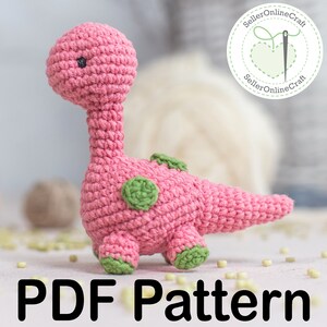 Crochet Pattern Apatosaurus Dinosaur (Amigurumi tutorial PDF file). Crochet Pattern Amigurumi Dinosaur. Cute Crochet Tutorial for Beginners