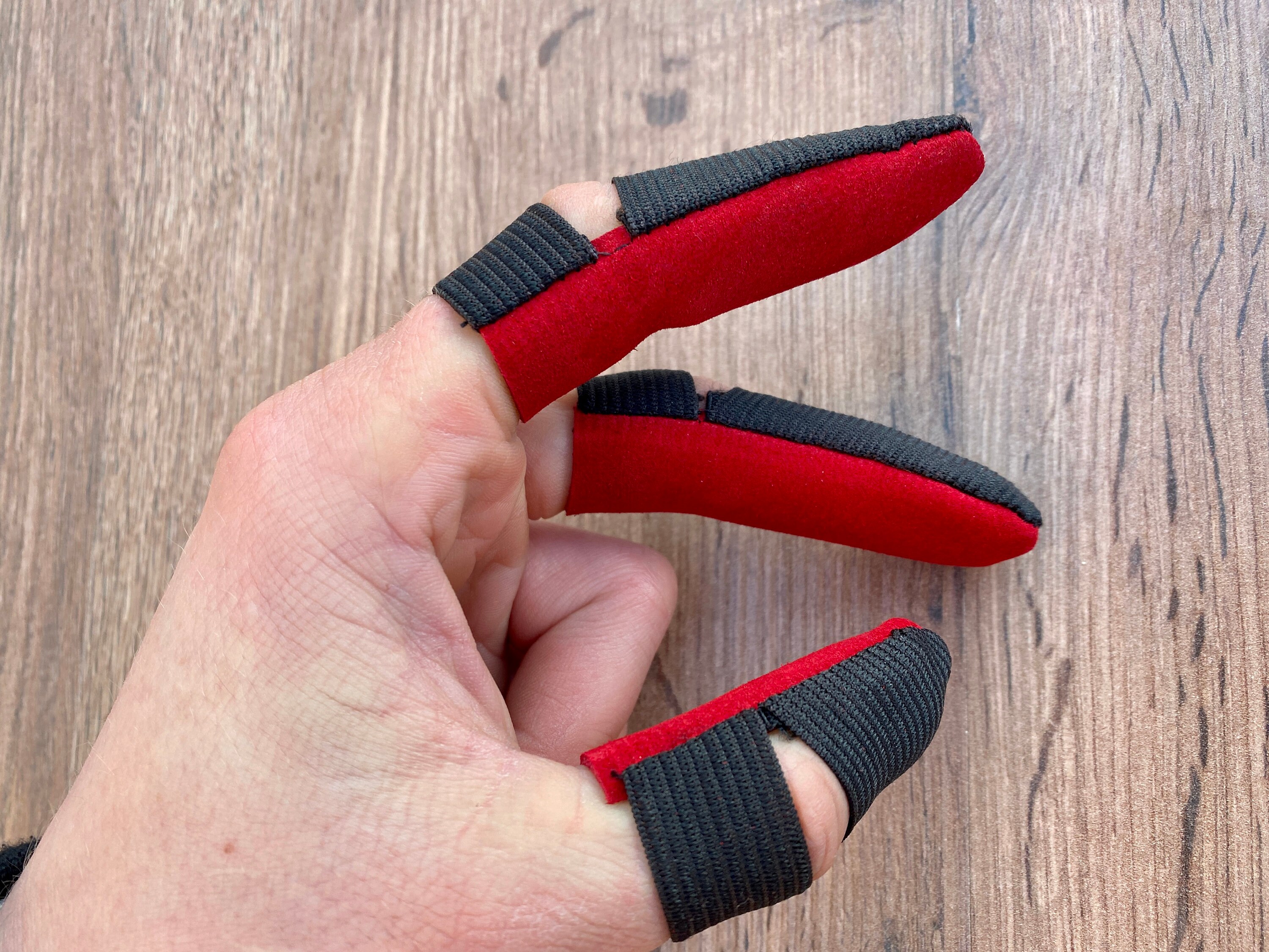 Red Finger Guards Men's Leather Thimble Wood Carving Etsy Australia