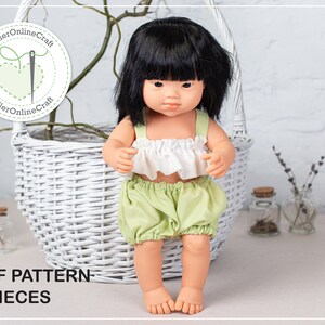 Sewing pattern Minikane 34-38 cm doll clothes (tutorial PDF file). Paola Reina Baby Doll Clothes Pattern Miniland 13"-15"
