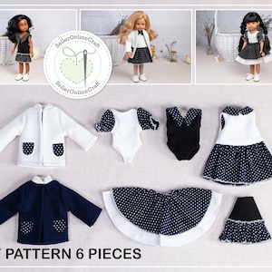 Sewing pattern Paola Reina 32 cm doll clothes (tutorial PDF file).  12" doll clothes sewing pattern, 6 pcs - fits Amigas doll