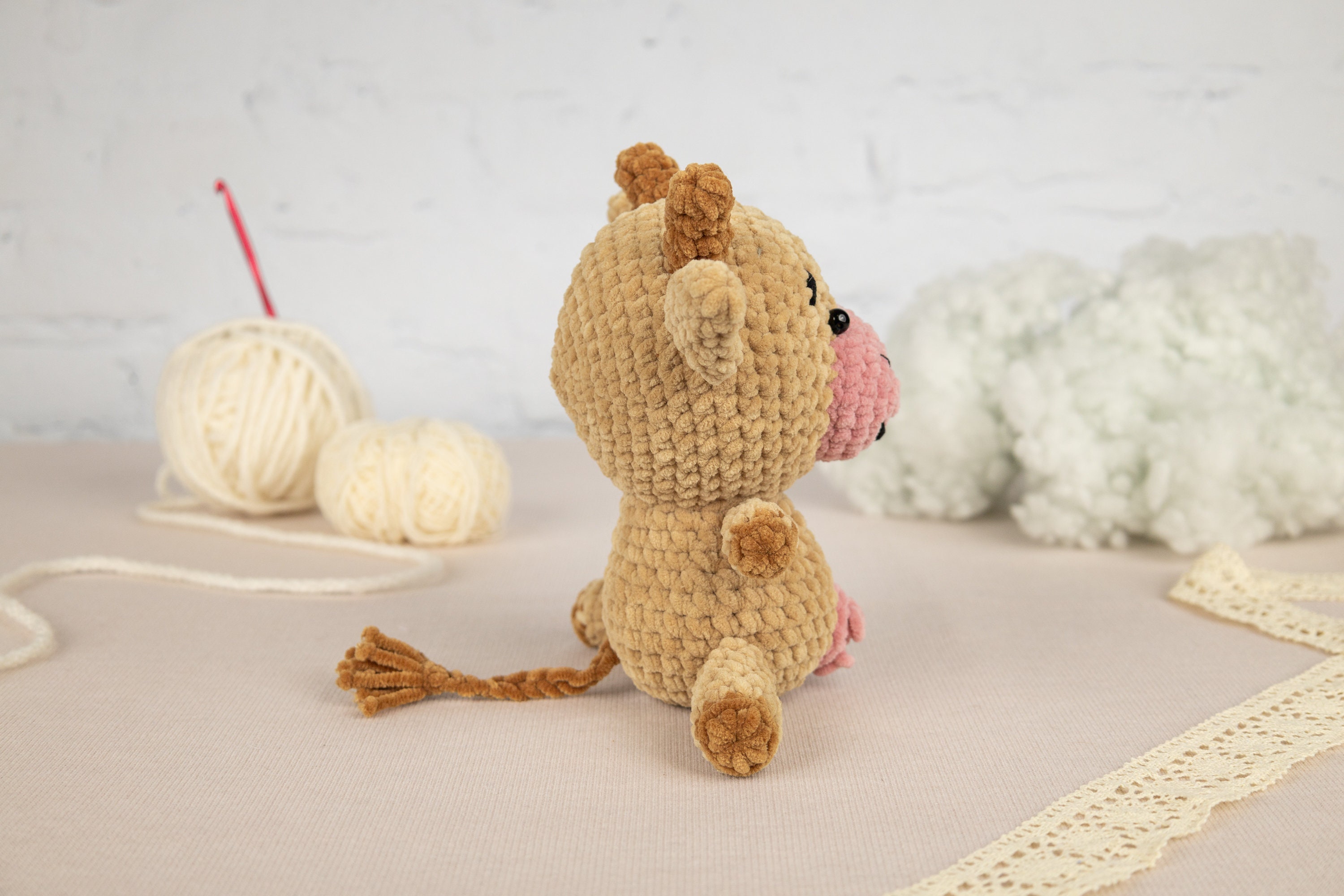 Plush Cow Crochet Kit for Adults, Beginner Crochet Kit, Animal Amigurumi  DIY Craft Kit 