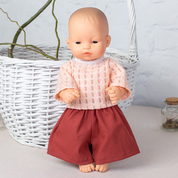 Patrón de costura ropa para muñecas Minikane 34-38 cm (tutorial en archivo PDF). Paola Reina Patrón de ropa para muñeca bebé Miniland 13"-15" - Conjunto de 8 piezas