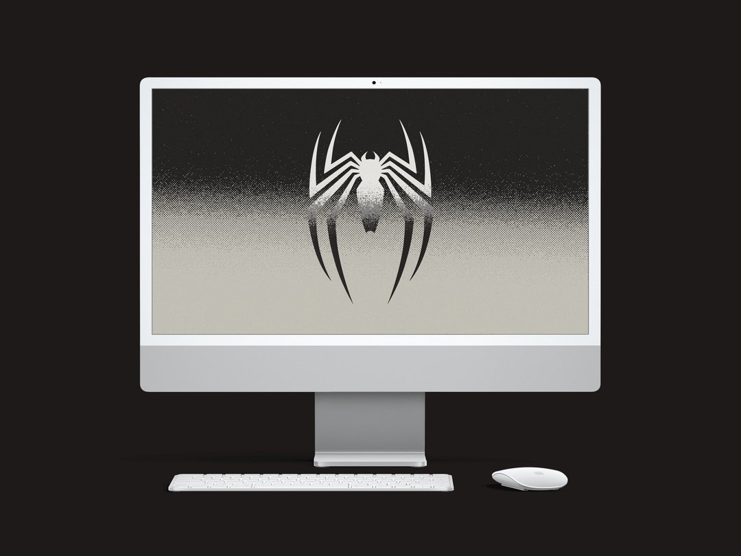 Spiderman Logo HD Wallpaper Black and White - Etsy