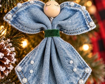17. Enfeite de anjo em jeans