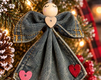 16. Enfeite de anjo em jeans