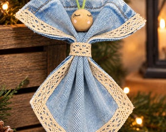 9. Enfeite de anjo em jeans