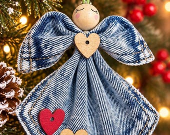 18. Enfeite de anjo em jeans