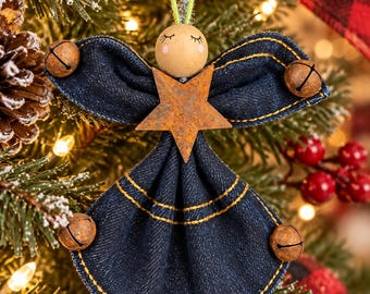 12. Enfeite de anjo em jeans