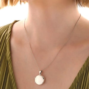 925K Streling silver   Oval locket Necklace , Sterling silver locket pendant , Oval Or Round Or Rectangular Locket, Silver Oval Photo Locket
