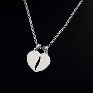 925 Silver Heart Necklace, Minimal Necklace, Love Necklace, Gold heart necklace, Bridesmaid Gift, Dainty Heart Necklace, Heart Choker, love