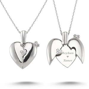 Personalised Sterling Silver Heart Necklace Heart Pendant,Personalised Sterling Silver Heart Pendant Necklace,Personalised Engraved stone