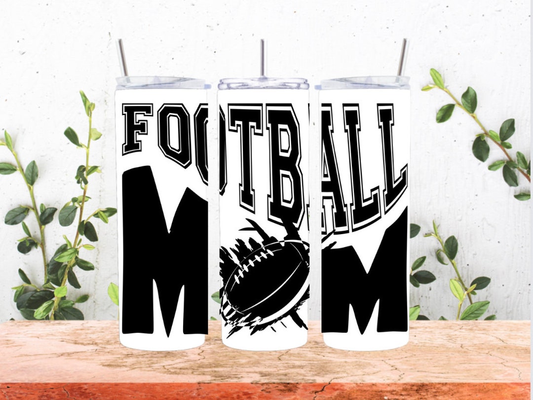 Football Mom 20oz Skinny Tumbler, Sports Mom Tumbler, Sports Lover Gift