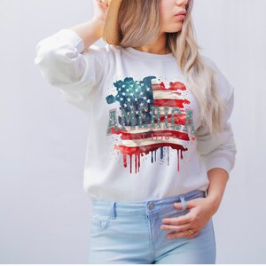 America Est 1776 Sweatshirt, 4th of July Sweatshirt, America shirt, Patriotic Shirt, Freedom shirt, independence day shirt, USA sweatshirt