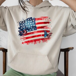 Hooded Sweatshirt American flag, 4th of July hoodie, America Patriotic Shirt, Freedom shirt, independence day shirt, USA sweatshirt