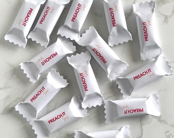 Gepersonaliseerde zoete munt | Op maat gemaakte snoepbedankjes | Perfect voor bruiloften en babyshowers | Relatiegeschenk voor zakelijke marketing