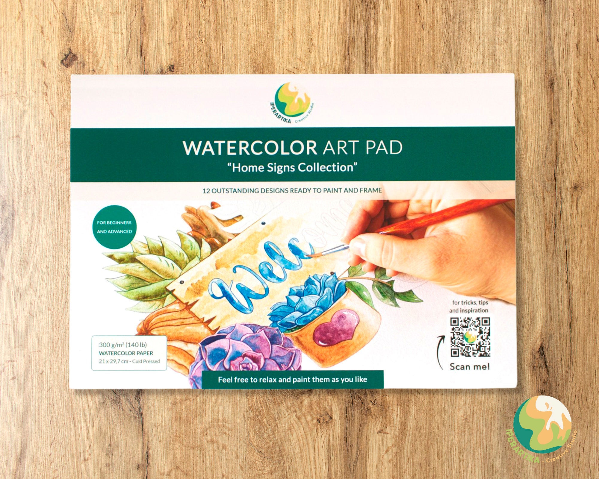 Libro para colorear con acuarela para adultos con hermosos signos