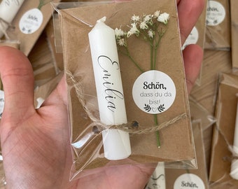 Mini candles – customizable | Gift idea | Wedding | Seating | Guest gift | Baptism | Communion | Confirmation | Place card