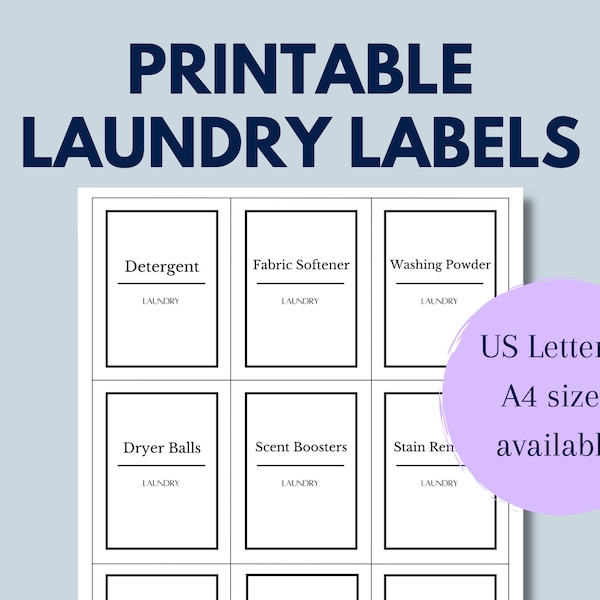 Laundry Labels - Etsy