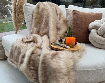 Fur Blanket - Luxury Faux Fur Throw Blanket - Rabbit Fur Blanket - Throw Blanket - Plush Blanket - Faux Fur Bedspread - Faux Fur Blanket