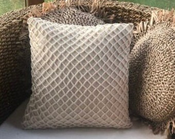 Linen pillow cover 18x18 - Boho Pillow Cover - Throw Pillow - Linen Pillow Cover - Natural Linen Fabric - Tufted Pillow - Linen Pillow