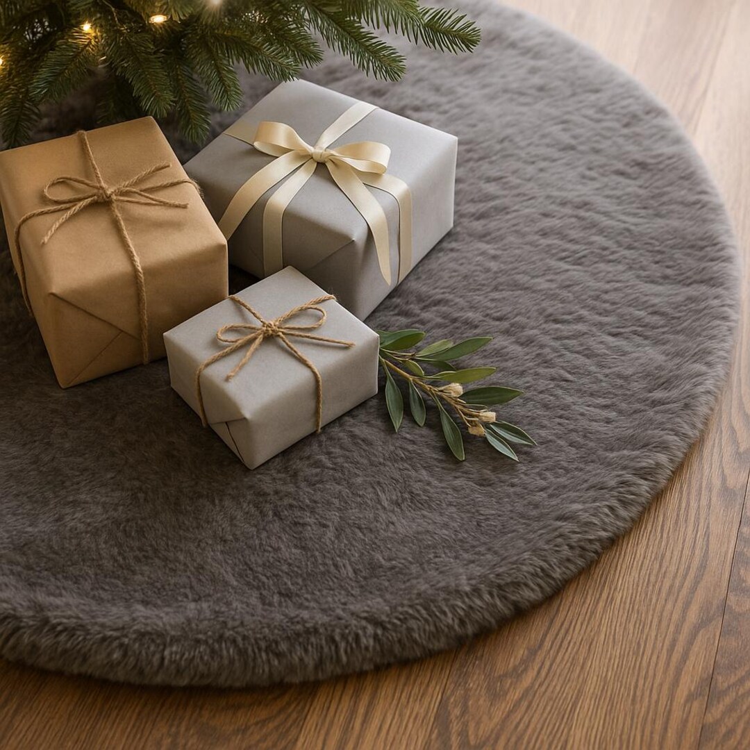 クリスマスツリースカート - プラッシュツリースカート - グレー