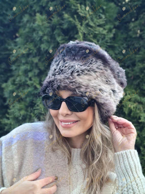 Lifup Femme Chapka En Fausse Fourrure, Toque De Style Russe Chapeau Hiver Bleu Marine Amz B0bhf12ql1