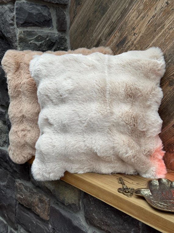 Faux Fur Double Sided Pillow Cover - Faux Fur Pillow Cover - Fall