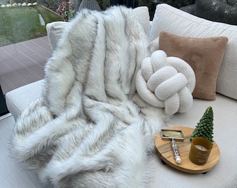 Fur Blanket - Luxury Faux Fur Throw Blanket - Rabbit Fur Blanket - Throw Blanket - Plush Blanket - Faux Fur Bedspread - Faux Fur Blanket