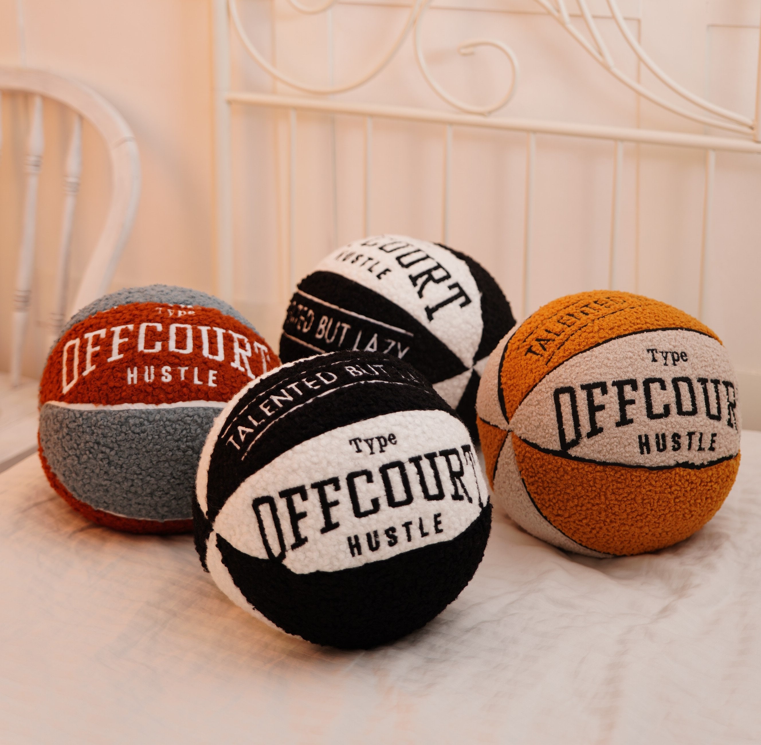 Basketball Pillow Basketball Plush Embroidered Pillow 