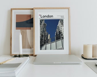 London Travel Poster | Digital Art Download | London England | Travel Exhibition Print |Trendy Wall Art | London Travel Print