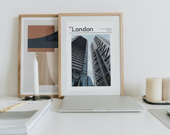 London Travel Poster | Digital Art Download | London England | Travel Exhibition Print |Trendy Wall Art | London Travel Print